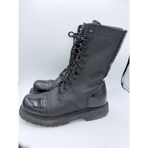 Bates 2184 Mens Paratrooper Side Zip Combat Military Boots Black Leather Sz 6